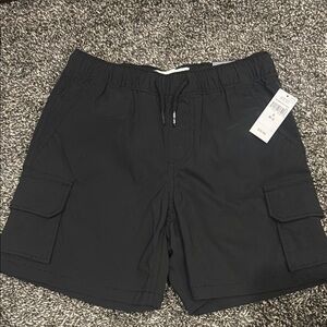 Boys GAP Black Cargo Shorts with Adjustable Waistband